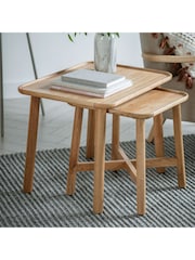 Gallery Home Brown Columbia Nest of 2 Tables - Image 1 of 3