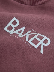 Baker by Ted Baker Black/Purple 2 Piece Oversized Graphic Sweatshirt and Joggers Set - Image 8 of 15