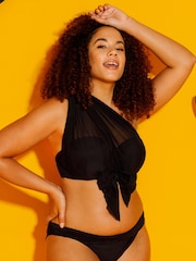 Черный бандо без бретелей Curvy Kate бикини с запахом - Изображение 1 из 7