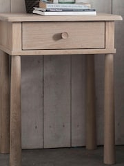 Gallery Home Brown Virginia 1 Drawer Bedside Table - Image 4 of 4