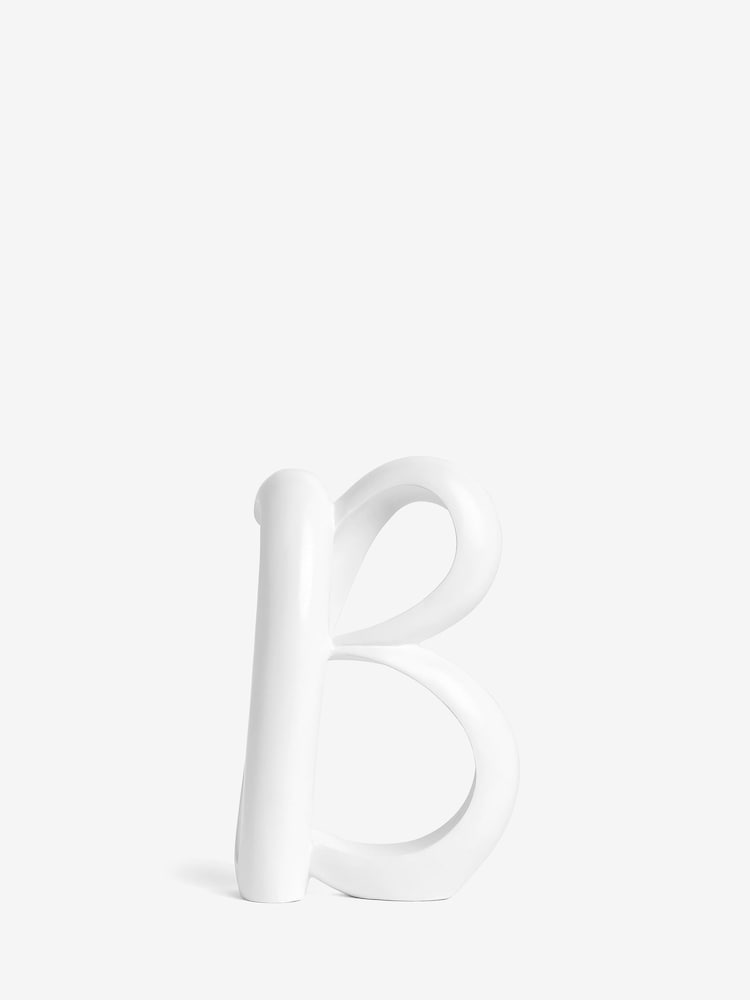 White White Ribbon Monogram Ornament - Image 3 of 27