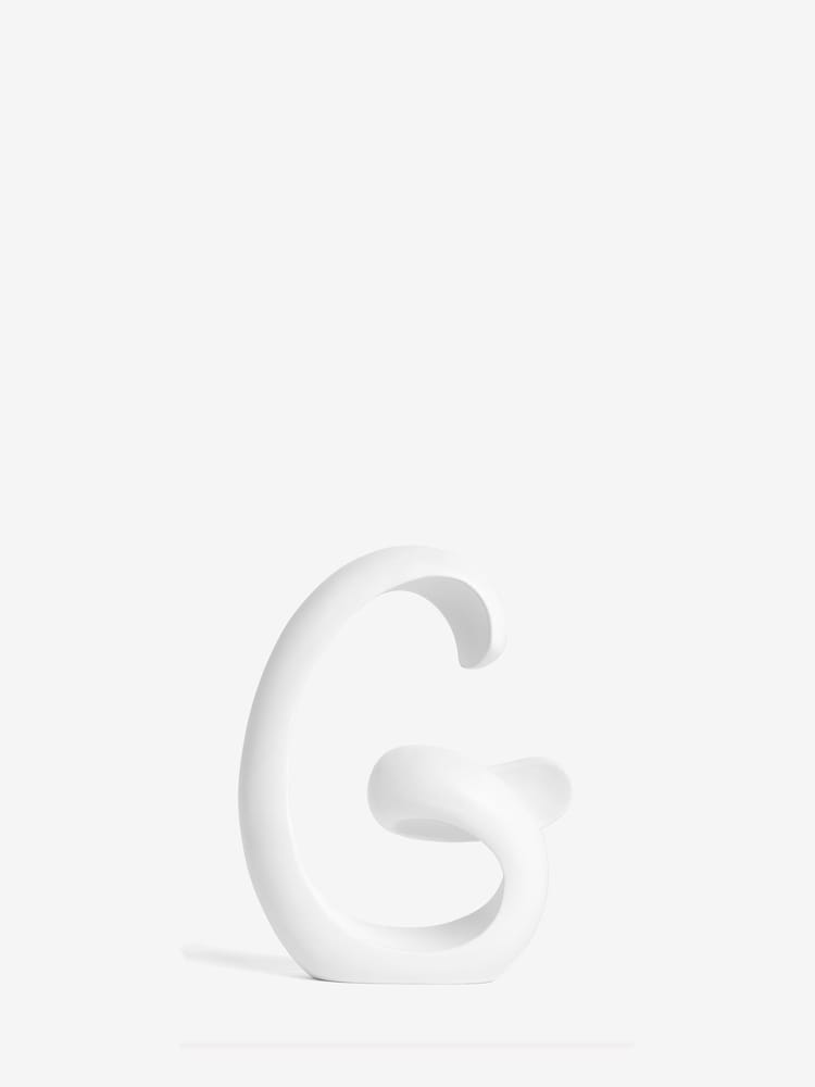White White Ribbon Monogram Ornament - Image 8 of 27