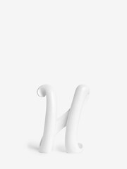 White White Ribbon Monogram Ornament - Image 9 of 27
