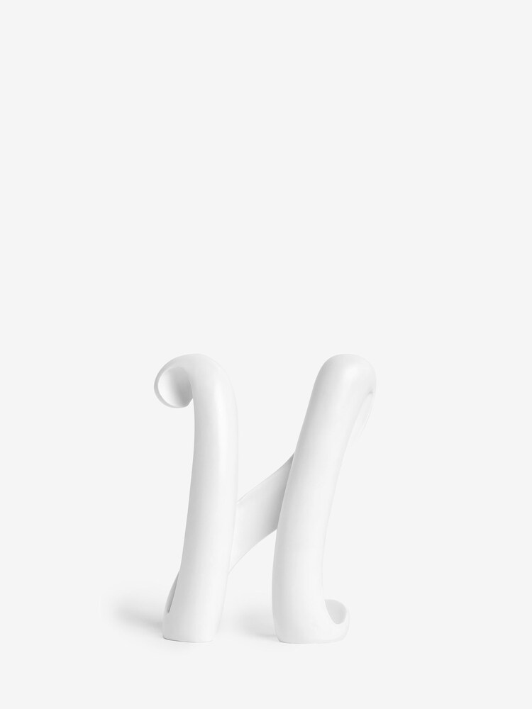 White White Ribbon Monogram Ornament - Image 9 of 27