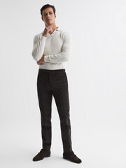 Reiss Chocolate Holborn Fine Cord Formal Tailored Fit Trousers - Image 3 of 6