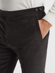 Reiss Chocolate Holborn Fine Cord Formal Tailored Fit Trousers - Image 4 of 6