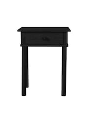Gallery Home Black Virginia 1 Drawer Bedside Table - Image 3 of 3