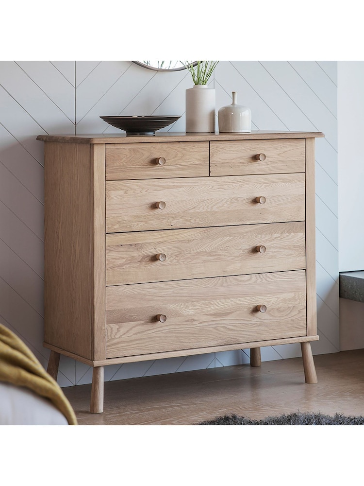 Gallery Home Brown Virginia 5 Drawer Chest - Image 1 of 3