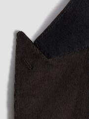 Reiss Chocolate Holborn Double Breasted Fine Cord Regular Fit Blazer - Image 9 of 10