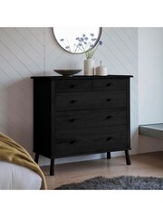 Gallery Home Black Virginia 5 Drawer Chest - Image 1 of 2