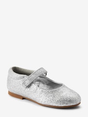 Silver Glitter Wide Fit (G) Mary Jane Occasion Shoes - Image 2 of 5