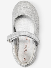 Silver Glitter Wide Fit (G) Mary Jane Occasion Shoes - Image 3 of 5