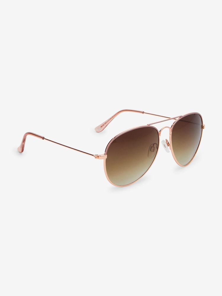 Różowy - Aviator Style Sunglasses - Image 4 of 5