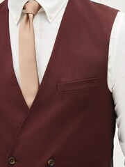 Burgundy Red Double Breasted: Waistcoat - Image 4 of 8