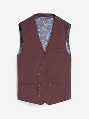 Burgundy Red Double Breasted: Waistcoat - Image 6 of 8