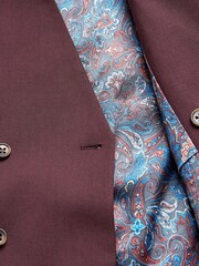 Burgundy Red Double Breasted: Waistcoat - Image 7 of 8