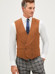 Ochre Yellow Double Breasted: Waistcoat - Image 1 of 8