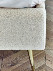 Soft Cosy Bouclé Ivory Kids Rainbow Upholstered Standard Bed - Image 3 of 9