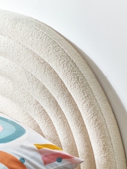 Soft Cosy Bouclé Ivory Kids Rainbow Upholstered Standard Bed - Image 9 of 9