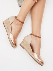 Rose Gold Extra Wide Fit Forever Comfort® Closed Toe Wedges - Image 1 of 6
