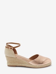 Rose Gold Extra Wide Fit Forever Comfort® Closed Toe Wedges - Image 3 of 6