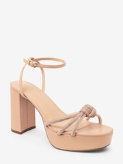 Rose Gold Forever Comfort® Platform Bling Twist Sandals - Image 4 of 6