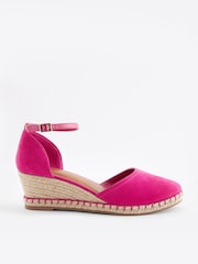 Bright Pink Extra Wide Fit Forever Comfort® Closed Toe Wedges - Image 1 of 6