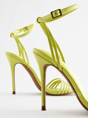 Lime Green Forever Comfort® Barely There Stiletto Sandals - Image 8 of 9