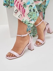 Lilac Purple Forever Comfort® Block Heel Sandals - Image 1 of 7