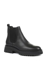 Jones Bootmaker Black Trieste Chunky Ladies Leather Chelsea Boots - Image 1 of 5