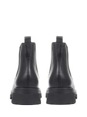 Jones Bootmaker Black Trieste Chunky Ladies Leather Chelsea Boots - Image 2 of 5