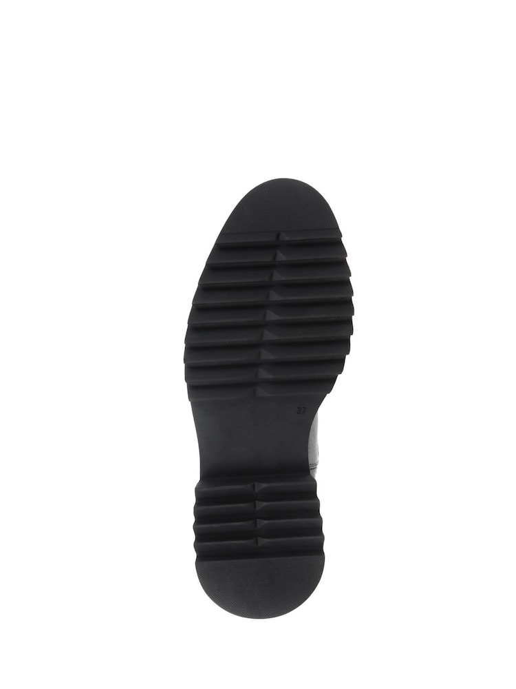 Jones Bootmaker Black Trieste Chunky Ladies Leather Chelsea Boots - Image 4 of 5