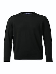 Charles Tyrwhitt Black Pure Merino Crew Neck Jumper - Image 3 of 5