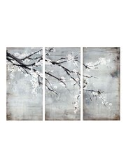 Arthouse 3 Piece Grey Blossom Canvas - Image 1 of 2
