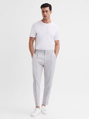 Reiss Grey Brighton Relaxed Drawstring Trousers with Turn-Ups - Image 3 of 7