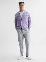 Reiss Grey Brighton Relaxed Drawstring Trousers with Turn-Ups - Image 7 of 7