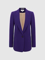 Reiss Purple Blake Slim Fit Single Breasted 100% Wool Blazer - Image 2 of 7