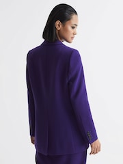Reiss Purple Blake Slim Fit Single Breasted 100% Wool Blazer - Image 5 of 7
