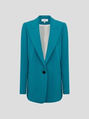Reiss Turquoise Blake Slim Fit Single Breasted 100% Wool Blazer - Image 2 of 7