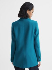 Reiss Turquoise Blake Slim Fit Single Breasted 100% Wool Blazer - Image 5 of 7