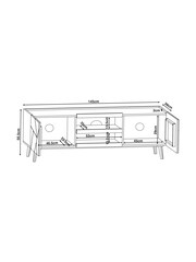 Dark Zaria Mango Wood TV Unit, Up to 60 Inch - Image 3 of 9
