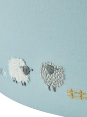 Mamas & Papas Blue Welcome To The World 100% Cotton Farm Ceiling Light Lampshade - Image 3 of 4