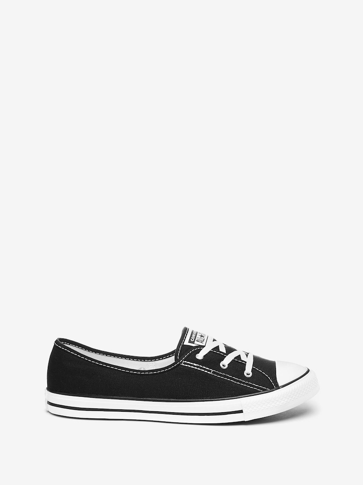 Converse Black Ballet Lace Trainers - Image 1 of 4