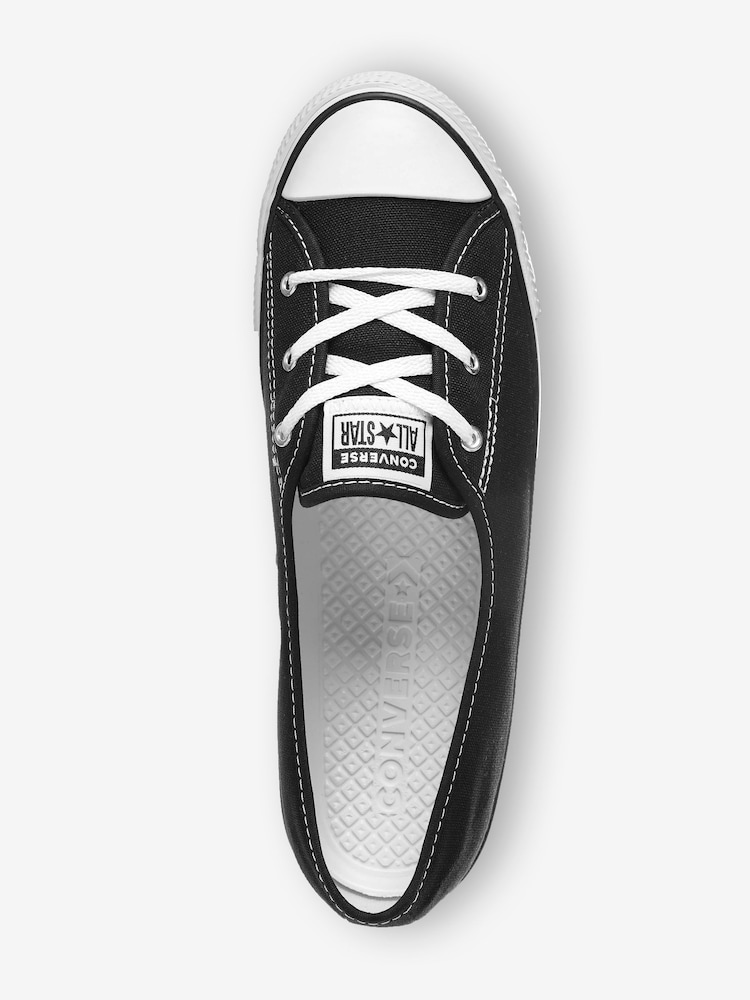 Converse Black Ballet Lace Trainers - Image 3 of 4
