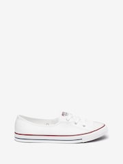 Converse White Ballet Lace Trainers - Image 1 of 4