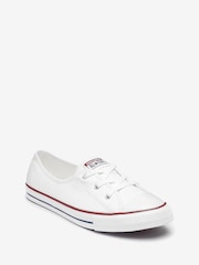 Converse White Ballet Lace Trainers - Image 2 of 4
