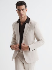 Reiss Stone Spark Single Breasted Slim Fit Moleskin Blazer - Image 1 of 9