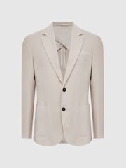 Reiss Stone Spark Single Breasted Slim Fit Moleskin Blazer - Image 2 of 9