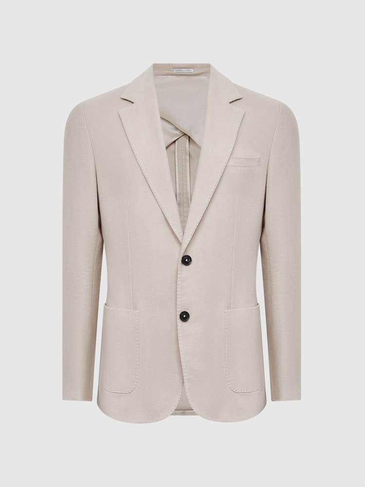 Reiss Stone Spark Single Breasted Slim Fit Moleskin Blazer - Image 2 of 9