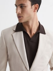 Reiss Stone Spark Single Breasted Slim Fit Moleskin Blazer - Image 4 of 9